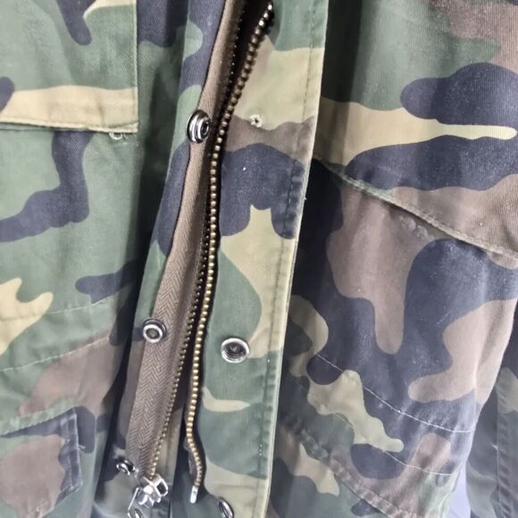 Military Jacket Mens Small Red Jungle Woodland Camo Cold Weather Lined Field - Picture 10 of 13